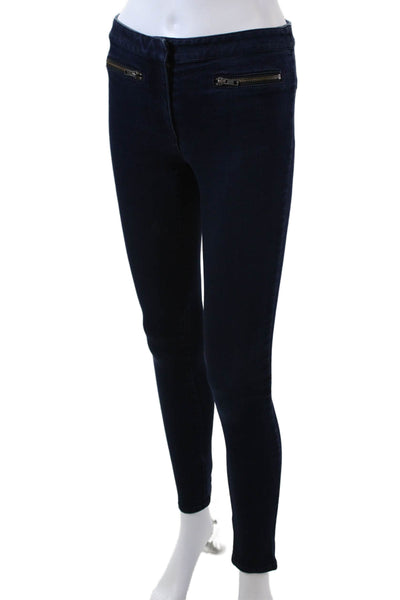Veronica Beard Womens Mid-Rise Dark Wash Skinny Leg Jeans Blue Size 0