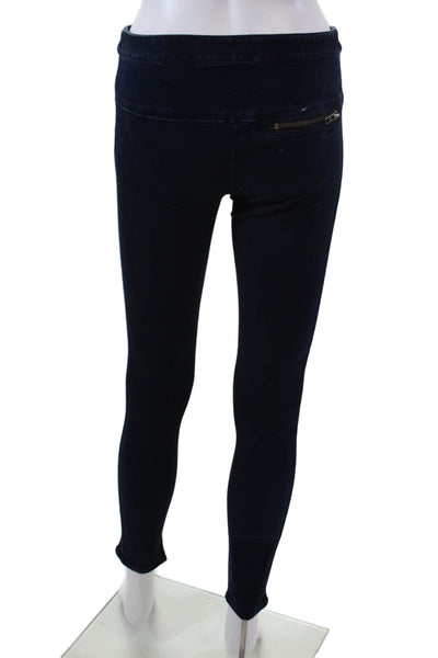 Veronica Beard Womens Mid-Rise Dark Wash Skinny Leg Jeans Blue Size 0