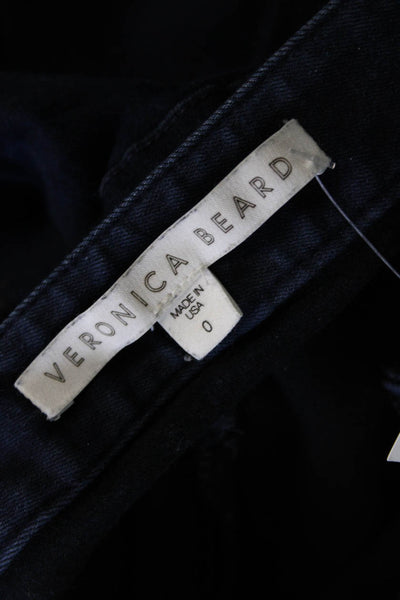 Veronica Beard Womens Mid-Rise Dark Wash Skinny Leg Jeans Blue Size 0