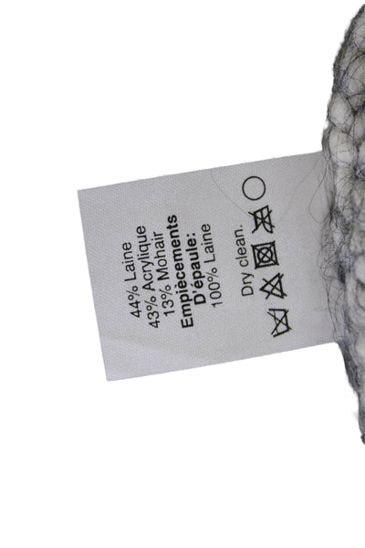 J Crew Womens Wool Color Block Crew Neck Long Sleeve Sweater Top Gray Size XXS