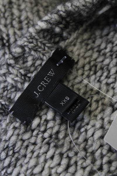J Crew Womens Wool Color Block Crew Neck Long Sleeve Sweater Top Gray Size XXS