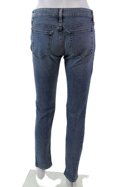 Rag & Bone Womens Cotton Low-Rise Medium Wash Skinny Denim Jeans Blue Size 24