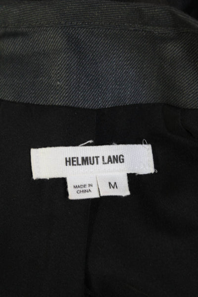 Helmut Lang Womens Leather Full Zipper Light Weight Jacket Black Size Medium