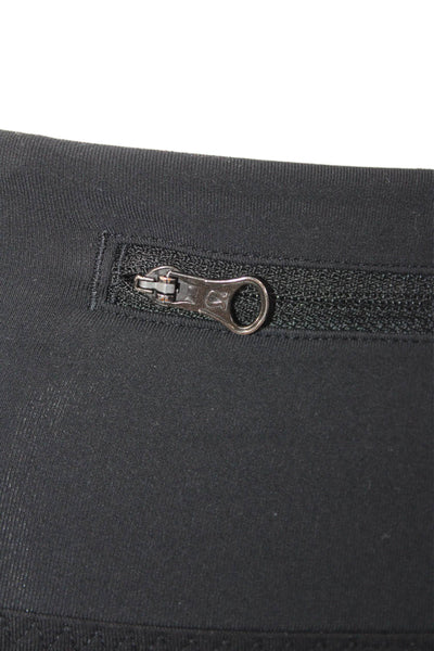 Lululemon Womens Mid Rise Stretch Knit Athletic Ankle Leggings Jet Black Size 2