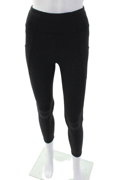 Lululemon Womens High Rise Stretch Knit Athletic Ankle Leggings Jet Black Size 2