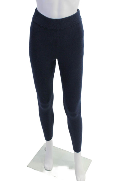 Toccin Womens Pull On High Rise Pants Navy Blue Cotton Size Extra Small