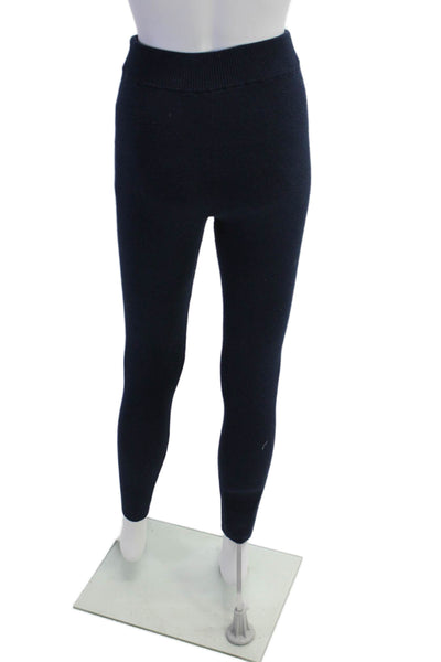 Toccin Womens Pull On High Rise Pants Navy Blue Cotton Size Extra Small