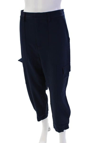 Banana Republic Womens Cotton Lined Straight Leg Casual Pants Navy Size 14