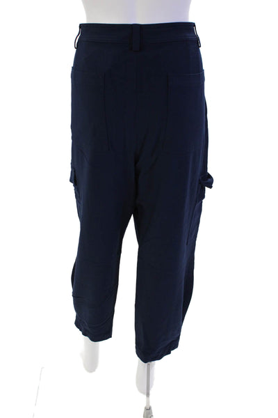 Banana Republic Womens Cotton Lined Straight Leg Casual Pants Navy Size 14