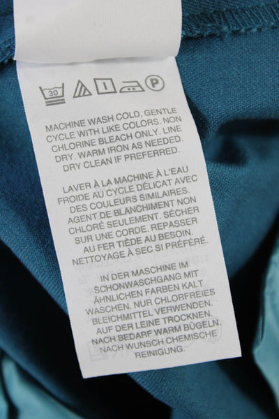J Crew Womens Zipper Fly Pleated Martie Trouser Pants Blue Cotton Size 2