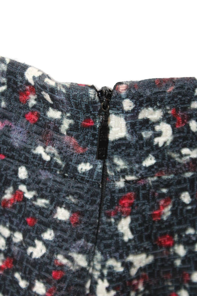 CH Carolina Herrera Womens Cotton Zippered Spotted A-Line Skirt Gray Size 8