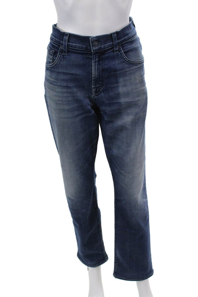 7 For All Mankind Women's Midrise Medium Wash Straight Leg Jeans Pants Size 30