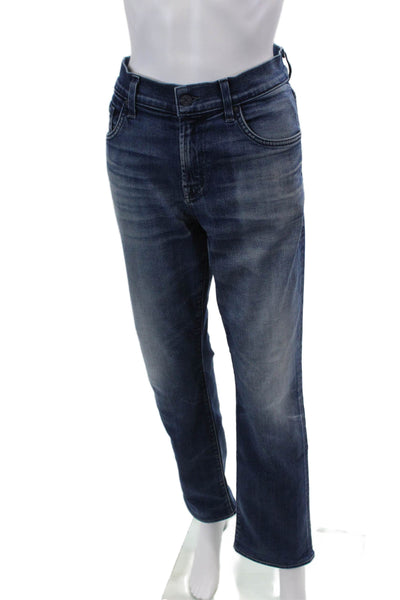 7 For All Mankind Women's Midrise Medium Wash Straight Leg Jeans Pants Size 30