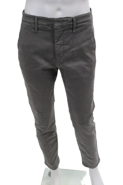 Joes Men's Button Closure Flat Front Straight Leg Casual Pants Gray Size 31