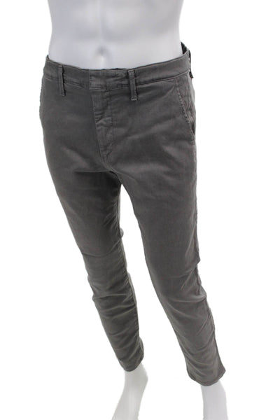 Joes Men's Button Closure Flat Front Straight Leg Casual Pants Gray Size 31