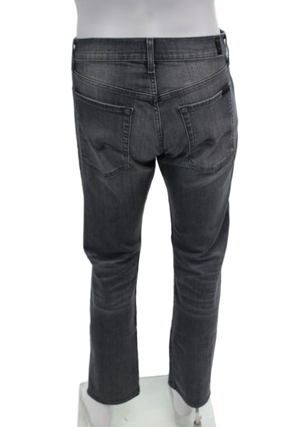 7 For All Mankind Men's Five Pocket Button Straight Leg Denim Pants Size 31