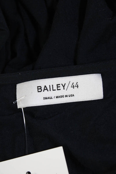 Bailey 44 Womens 3/4 Sleeve V Neck Grommet Trim Blouse Top Navy Blue Size Small