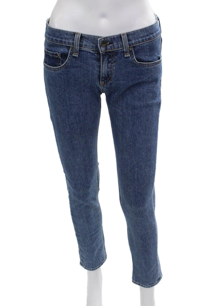 Rag & Bone Jean Womens Tomboy Mid Rise Medium Wash Skinny Jeans Blue Size 25