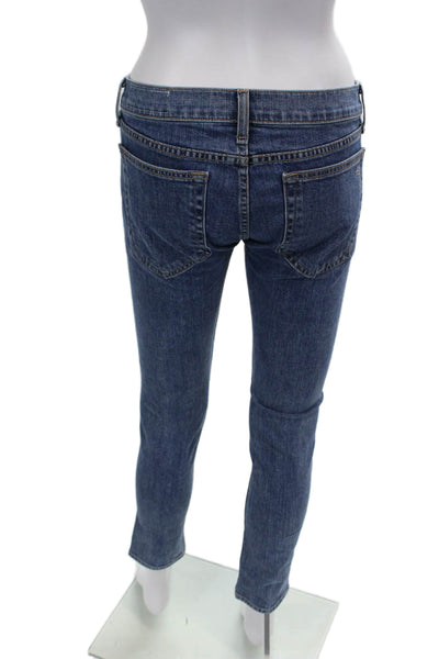 Rag & Bone Jean Womens Tomboy Mid Rise Medium Wash Skinny Jeans Blue Size 25