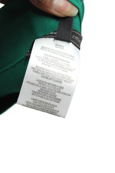 BCBGMAXAZRIA Womens Textured Zip Back Mini Pencil Skirt Green Size S
