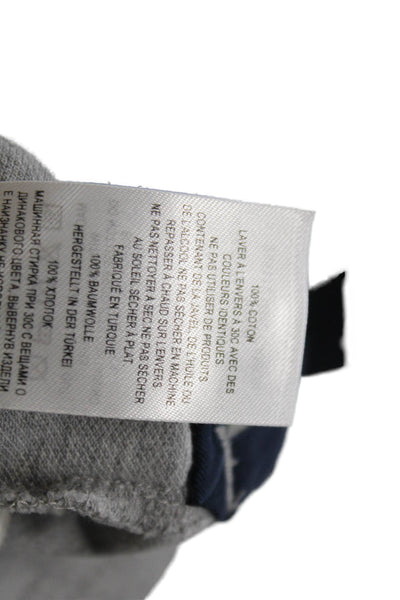 Ted Baker Mens Cotton Short Sleeve V-neck Casual Polo T-shirt Gray Size 03