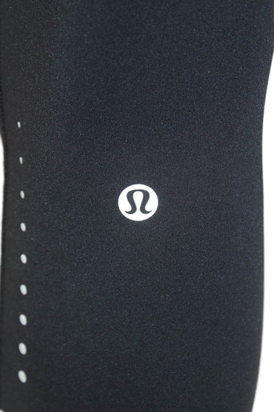 Lululemon Womens High Rise Stretch Knit Athletic Capri Leggings Jet Black Size 2