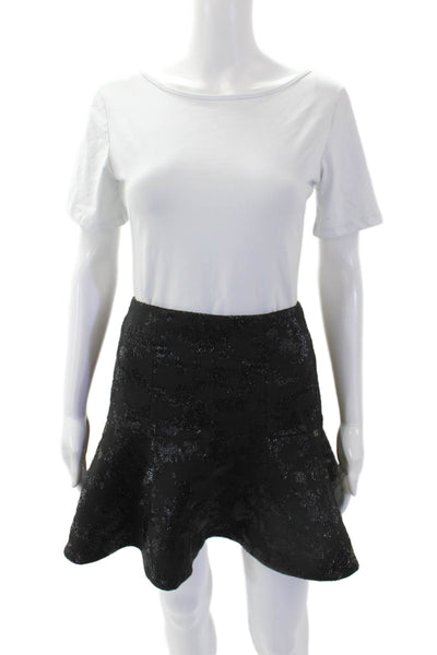 Stockholm Atelier & Other Stories Womens Metallic A Line Skirt Black Size 4