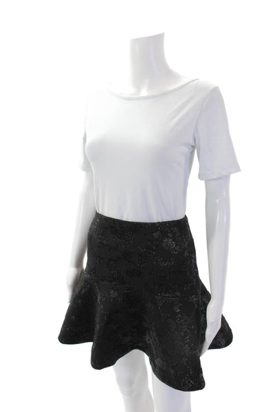 Stockholm Atelier & Other Stories Womens Metallic A Line Skirt Black Size 4