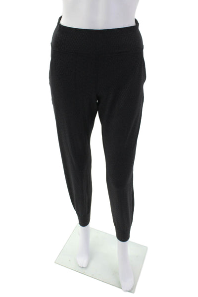 Lululemon Womens Activewear Geometric Print Ankle Leggings Black Size 6