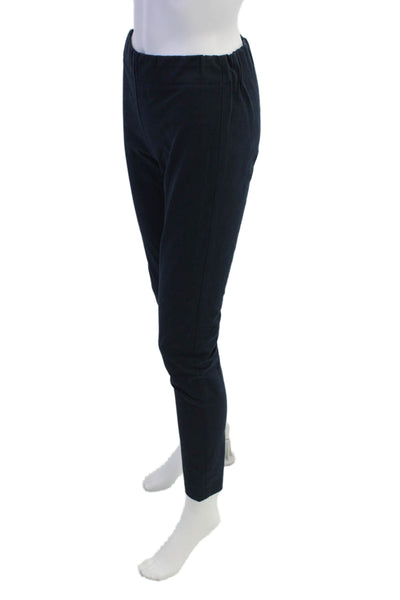 Joseph Womens Pull On High Rise Slim Leg Pants Navy Blue Cotton Size EUR 38