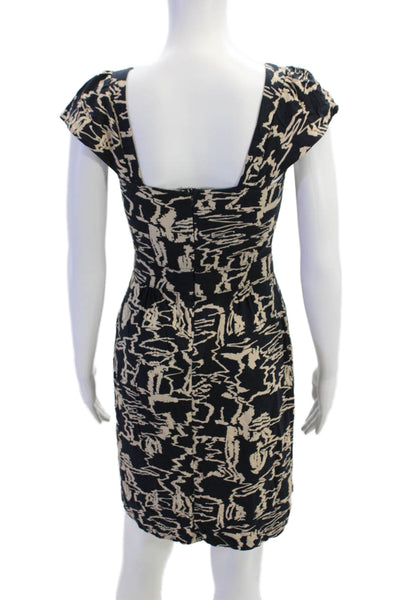 Marc By Marc Jacobs Womens A Line Dress Black Beige Cotton Size Extra Small