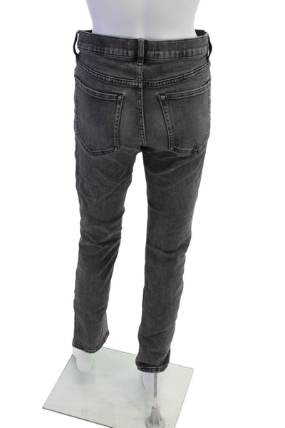 Everlane Womens Slim Fit High Rise Skinny Leg Jeans Black Cotton Size 29