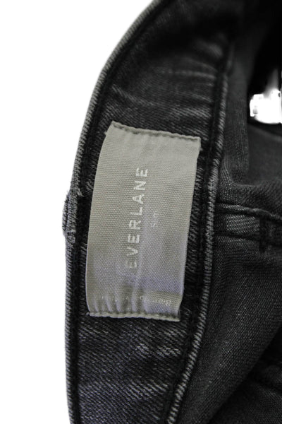 Everlane Womens Slim Fit High Rise Skinny Leg Jeans Black Cotton Size 29