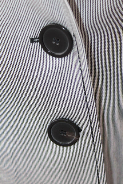 Piazza Sempione Mens Cotton Stripe Print Two Button Blazer Jacket White Size 50