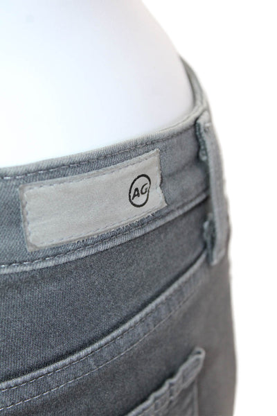 AG Adriano Goldschmied Womens The Prima Mid Rise Cigarette Jeans Gray Size 26