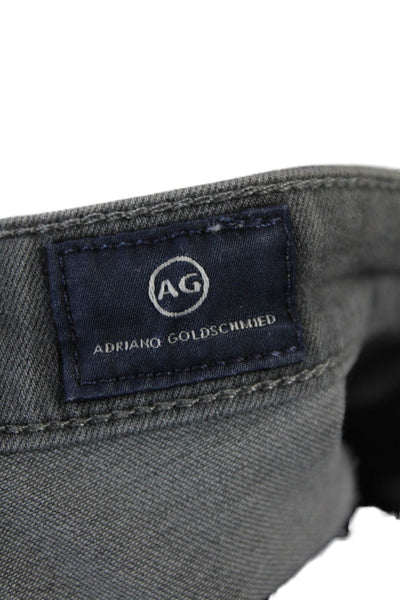 AG Adriano Goldschmied Womens The Prima Mid Rise Cigarette Jeans Gray Size 26