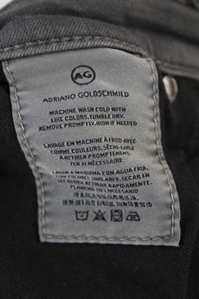 AG Adriano Goldschmied Womens The Prima Mid Rise Cigarette Jeans Gray Size 26