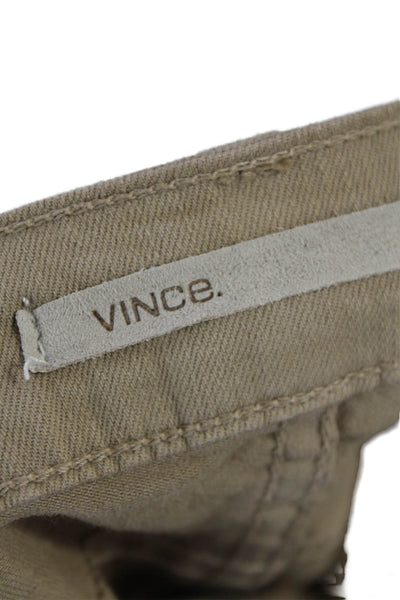 Vince Womens Zipper Fly Mid Rise Denim Bermuda Shorts Brown Size 26