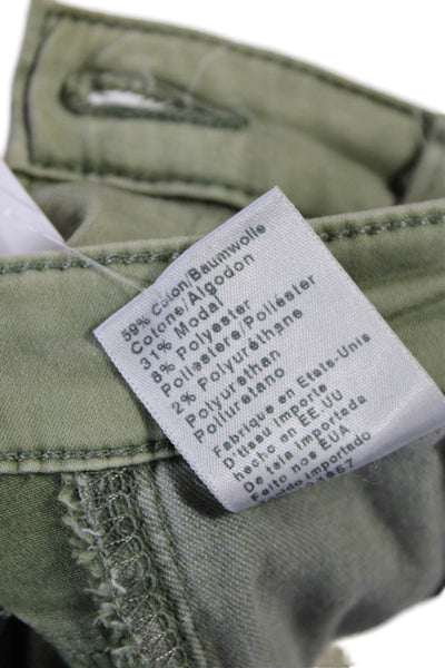 AG Adriano Goldschmied Womens Mid Rise Prima Cigarette Jeans Green Size 26