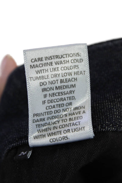 Calvin Rucker Womens Zipper Fly Mid Rise Dark Wash Skinny Jeans Blue Size 26