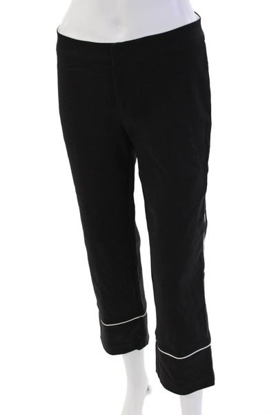 Ecru Womens Zipper Fly Mid Rise Straight Cuffed Trouser Pants Black White Size 2