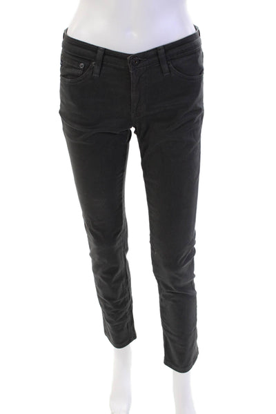 AG Adriano Goldschmied Womens The Stilt Cigarette Jeans Gray Cotton Size 26