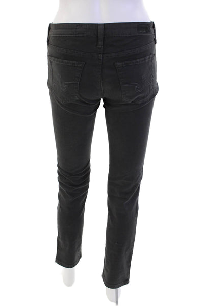 AG Adriano Goldschmied Womens The Stilt Cigarette Jeans Gray Cotton Size 26