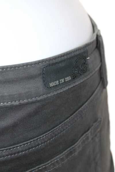 AG Adriano Goldschmied Womens The Stilt Cigarette Jeans Gray Cotton Size 26