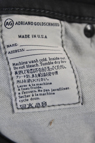 AG Adriano Goldschmied Womens The Stilt Cigarette Jeans Gray Cotton Size 26