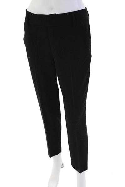Alice + Olivia Womens Zipper Fly Mid Rise Pleated Trouser Pants Black Size 2