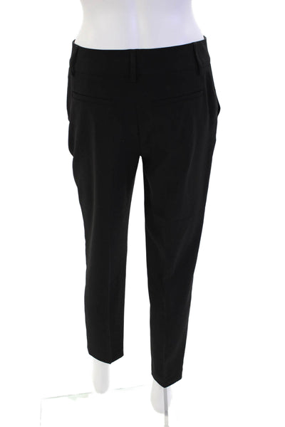 Alice + Olivia Womens Zipper Fly Mid Rise Pleated Trouser Pants Black Size 2