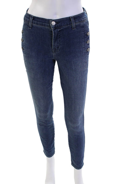 J Brand Womens Zipper Fly High Rise Skinny Ankle Jeans Blue Denim Size 26