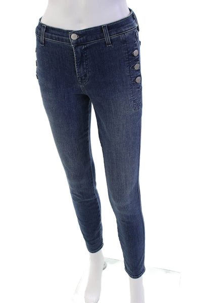 J Brand Womens Zipper Fly High Rise Skinny Ankle Jeans Blue Denim Size 26