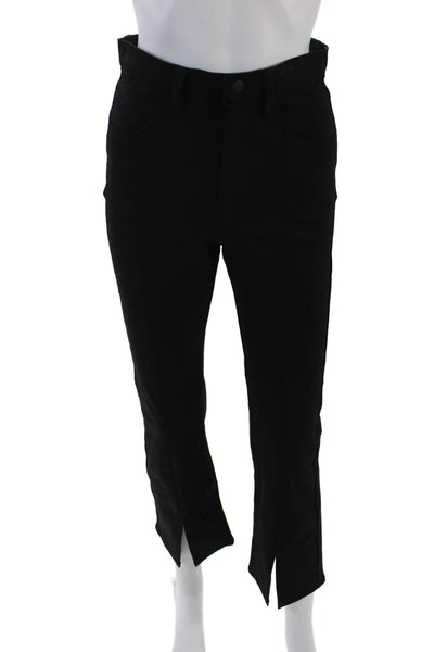 Pistola Womens Textured Zip Button Tapered Leg Dress Pants Black Size EUR 27